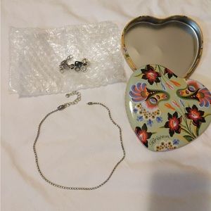 Brighton necklace and 6 charms.